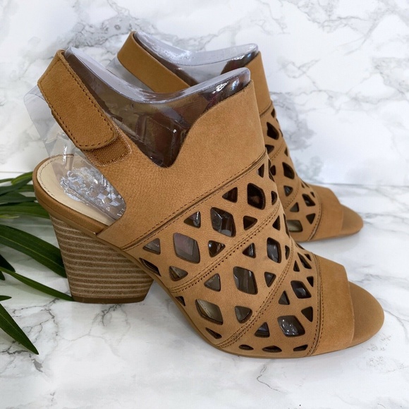 Vince Camuto Shoes - Vince Camuto Deverly Cutout Nubuck Heeled Sandals 